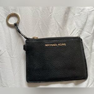 Michael Kors Leather Zip Card Case